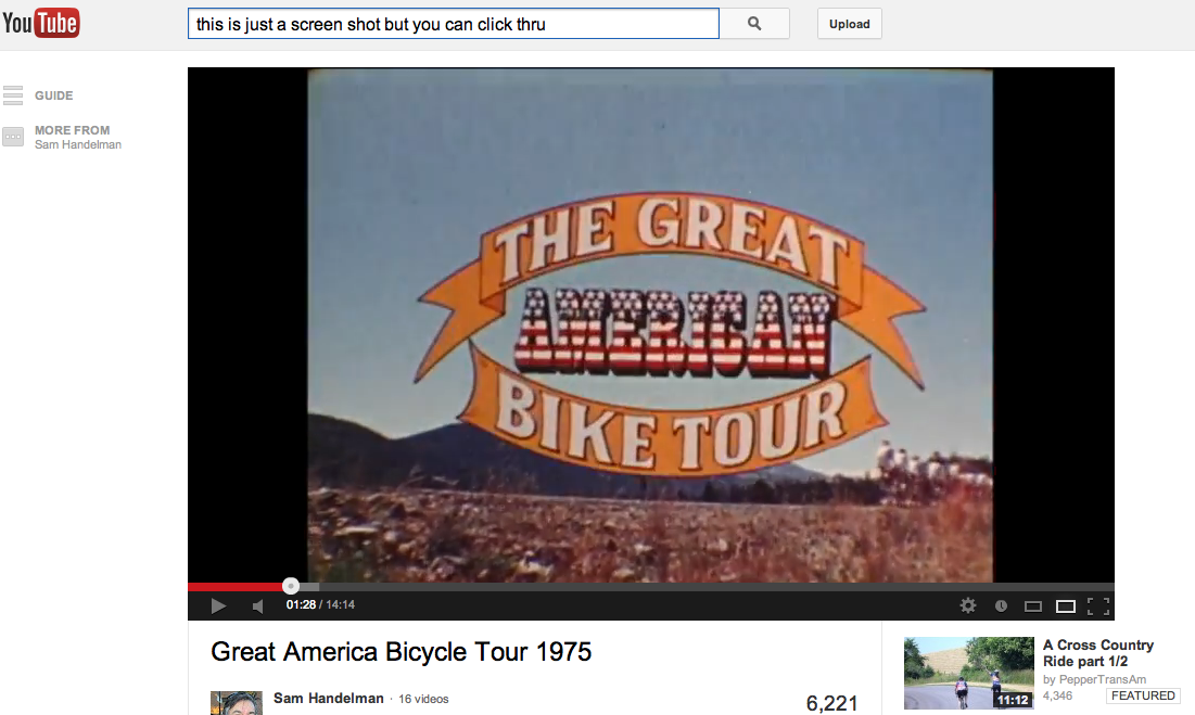 Great American Bike Tour 1975